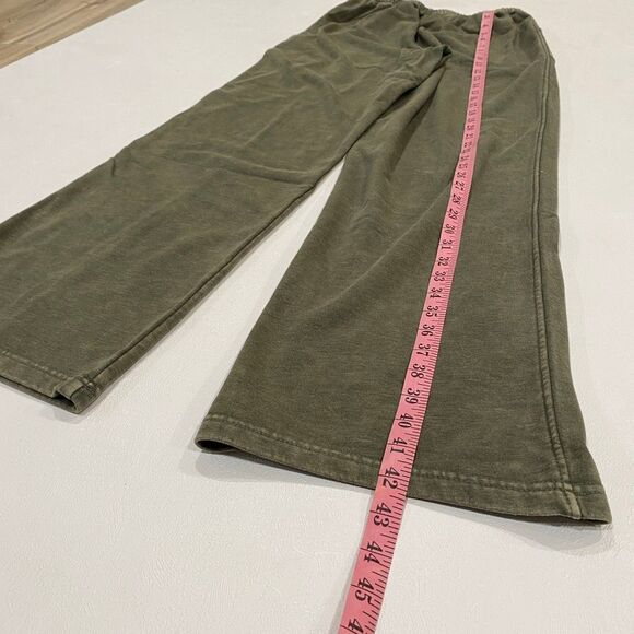 Rae Mode Olive Wide Leg Sweatpants Women’s Size M Cotton Blend Lounge Pants - Picture 7 of 8